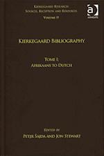 Volume 19, Tome I: Kierkegaard Bibliography