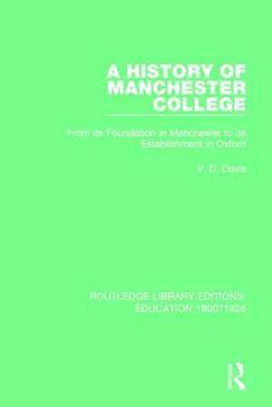 A History of Manchester College