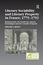 Literary Sociability and Literary Property in France, 1775–1793