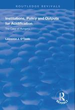 Institutions, Policy and Outputs for Acidification