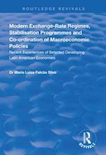 Modern Exchange-rate Regimes, Stabilisation Programmes and Co-ordination of Macroeconomic Policies