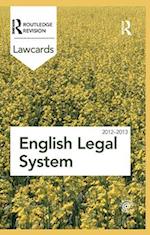 English Legal System Lawcards 2012-2013