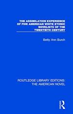 The Assimilation Experience of Five American White Ethnic Novelists of the Twentieth Century