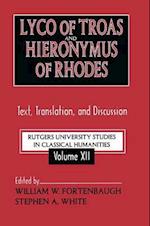 Lyco of Troas and Hieronymus of Rhodes