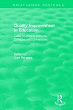 Quality Improvement in Education