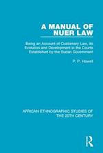 A Manual of Nuer Law
