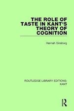 The Role of Taste in Kant's Theory of Cognition