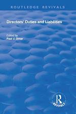 Directors' Duties and Liabilities