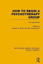 How to Begin a Psychotherapy Group