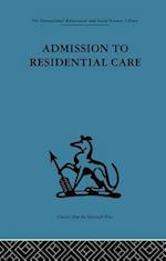 Admission to Residential Care