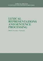 Lexical Representations And Sentence Processing