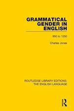Grammatical Gender in English