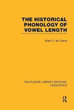 The Historical Phonology of Vowel Length (RLE Linguistics C: Applied Linguistics)