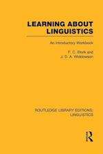 Learning about Linguistics (RLE Linguistics A: General Linguistics)