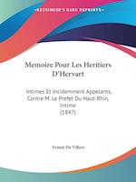 Memoire Pour Les Heritiers D'Hervart