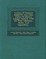 Letters of Richard Radcliffe and John James of Queen's College