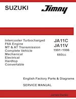 Suzuki Jimny JA11C JA11V 660cc English Factory Parts Manual 1991-1996 