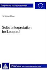 Selbstinterpretation Bei Leopardi