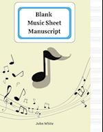 Blank music sheet notebook for musicians 