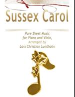 Sussex Carol Pure Sheet Music for Piano and Viola, Arranged by Lars Christian Lundholm