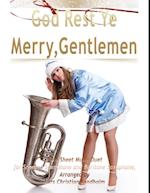 God Rest Ye Merry, Gentlemen Pure Sheet Music Duet for Soprano Saxophone and Baritone Saxophone, Arranged by Lars Christian Lundholm