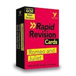 York Notes for AQA GCSE Rapid Revision Cards: Romeo and Juliet catch up, revise and be ready for and 2023 and 2024 exams and assessments