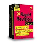 York Notes for AQA GCSE Rapid Revision Cards: Love and Relationships AQA Poetry Anthology catch up, revise and be ready for and 2023 and 2024 exams and assessments