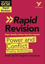 York Notes for AQA GCSE (9-1) Rapid Revision Guide: Power and Conflict AQA Poetry Anthology - catch up, revise and be ready for the 2025 and 2026 exams