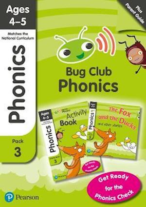 Bug Club Phonics Learn at Home Pack 3, Phonics Sets 7-9 for ages 4-5 (Six stories + Parent Guide + Activity Book)