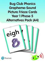 Bug Club Phonics Grapheme-Sound Picture Frieze Cards Year 1 Phase 5 alternatives (A4)