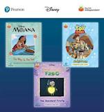 Pearson Bug Club Disney Year 1 Pack E, including decodable phonics readers for phase 5; Moana: The Way to the Sea, Toy Story: Andy's Party, The Princess and the Frog: The Sweetest Firefly