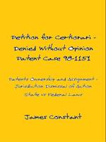 Petition for Certiorari Denied Without Opinion: Patent Case 98-1151