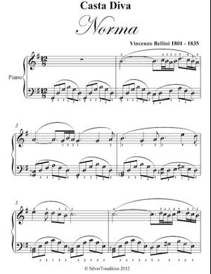 Casta Diva Norma Elementary Piano Sheet Music