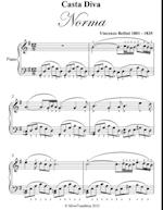 Casta Diva Norma Elementary Piano Sheet Music