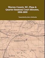 Warren County, NC, Pleas & Quarter Sessions Court Minutes, 1856-1859