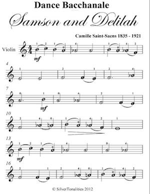 Dance Bacchanale Samson and Delilah Easy Violin Sheet Music