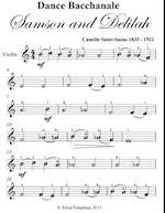 Dance Bacchanale Samson and Delilah Easy Violin Sheet Music