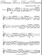 Pavane for a Dead Princess Easy Violin Sheet Music