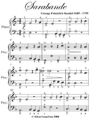 Sarabande Easy Piano Sheet Music