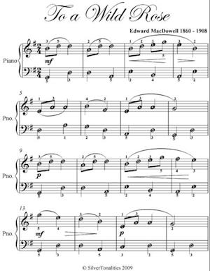 To a Wild Rose Easy Piano Sheet Music