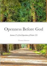 Openness Before God - Paperback