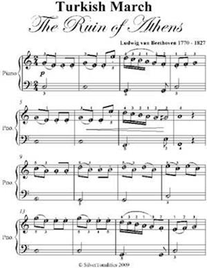 Turkish March the Ruin of Athens Easy Piano Sheet Music