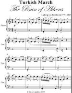 Turkish March the Ruin of Athens Easy Piano Sheet Music