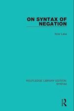 On Syntax of Negation