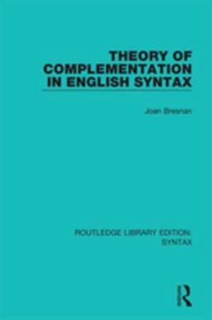 Theory of Complementation in English Syntax