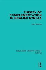 Theory of Complementation in English Syntax