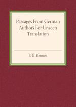 Passages from German Authors for Unseen Translation