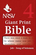 NRSV Giant Print Bible: Volume 4, Job – Song of Songs
