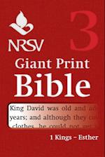 NRSV Giant Print Bible: Volume 3, 1 Kings – Esther