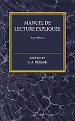 Manuel De Lecture Expliquee XIX Siecle